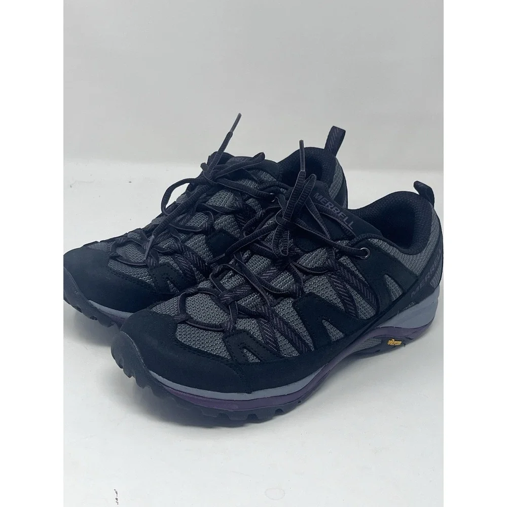 Merrell Siren Sport 3‎ Women's Black/Blackberry Trail Vibram Hiking Shoes Sz 9